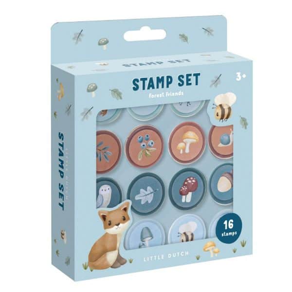 Set 16 timbrini Forest Friends - Azzurro
