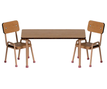 Set di tavolo e sedie, Topo - Cipria scuro