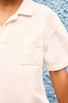 Polo LIVIO - Azzurro ed Ecrù