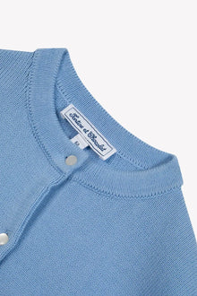 Cardigan azzurro ricamato
