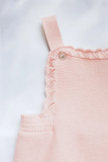 Salopette in cotone traforato