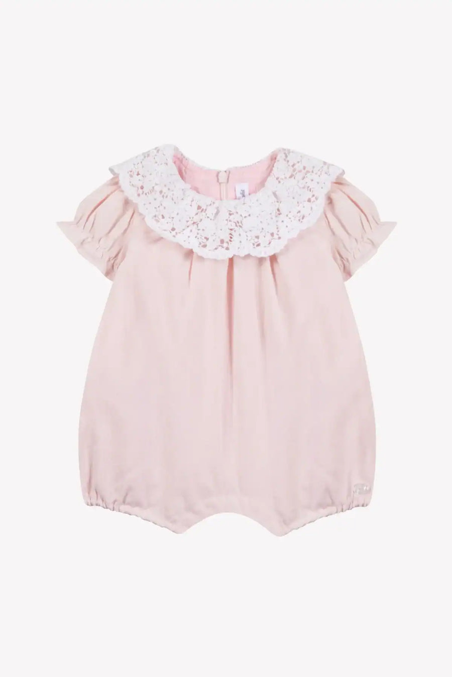 Tuta corta con colleto in pizzo