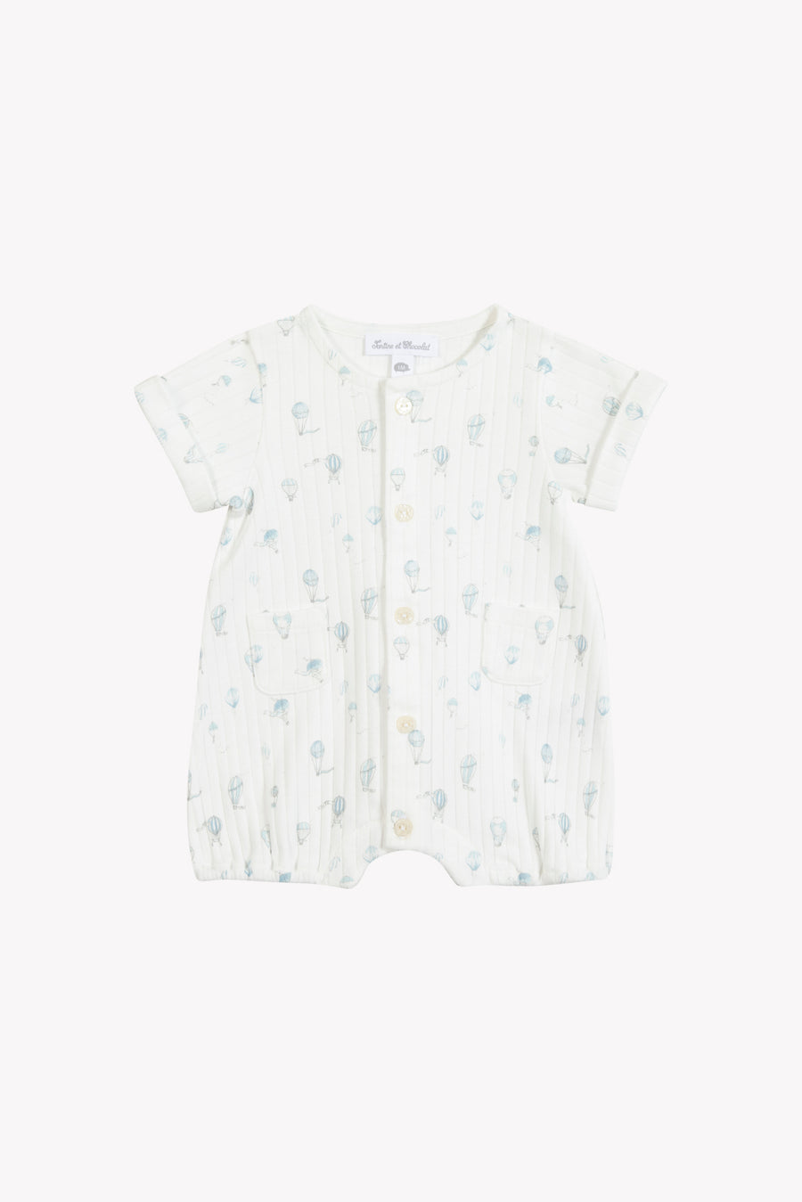 Tuta corta stampa mongolfiera