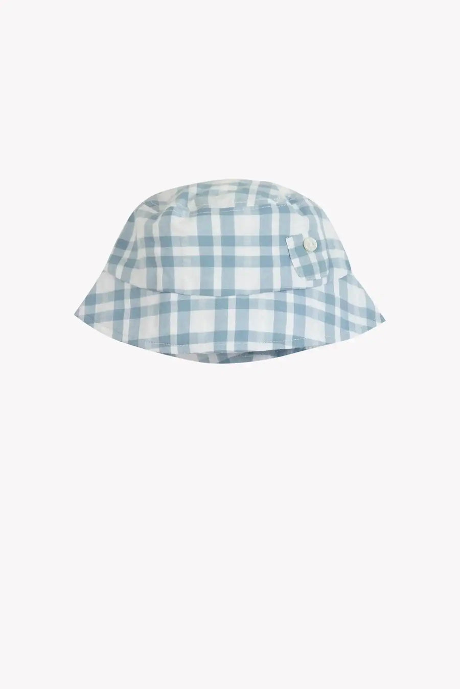 Cappellino a quadretti azzurro