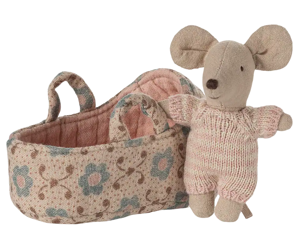 Topolino neonato nella culla - Rosa