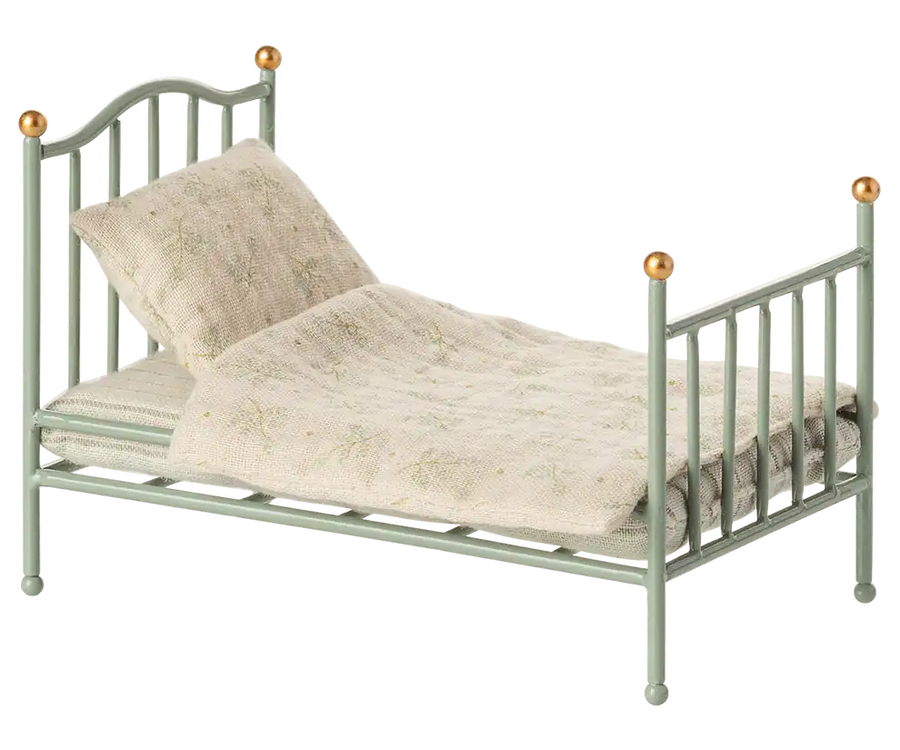 Letto singolo vintage, Topo - Menta
