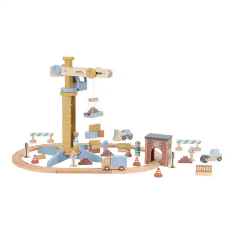 Set gru con binari del trenino