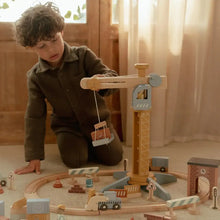 Set gru con binari del trenino