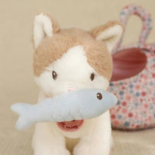Peluche gatto Marley con trasportino