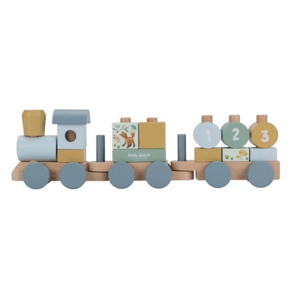 Trenino con costruzioni - Azzurro