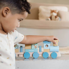 Trenino con costruzioni - Azzurro