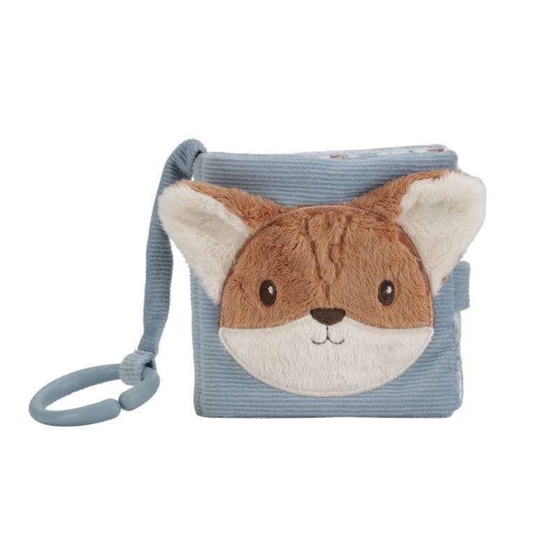 Libro morbido con gancio per passeggino - Azzurro