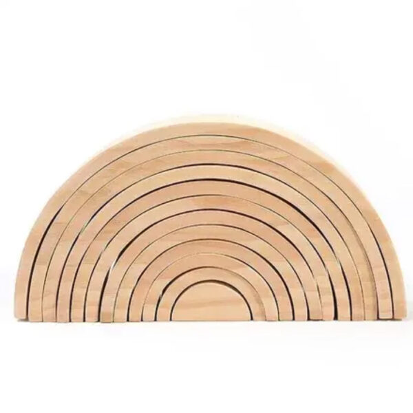 Educational Kids Wooden Rainbow Stacker Toys - Image 4