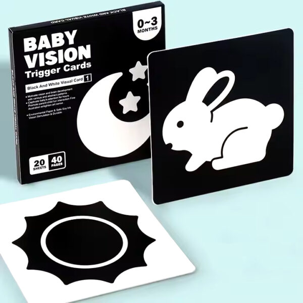 High Contrast Baby Flashcard Visual Stimulation Toy