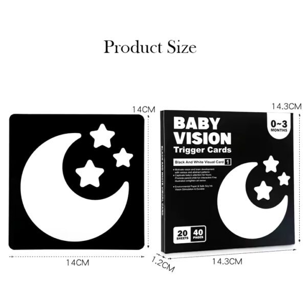 High Contrast Baby Flashcard Visual Stimulation Toy