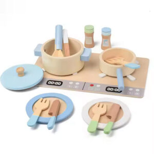 Montessori Mini Kitchen Wooden Cookware Toys