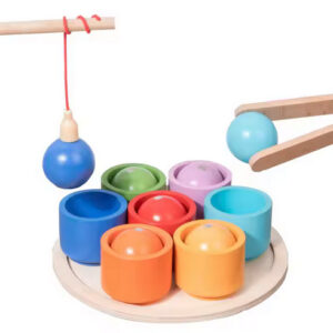 Preschool Ball Cup Fishing Game. Educational Learning Toys For Kids Boys Girls