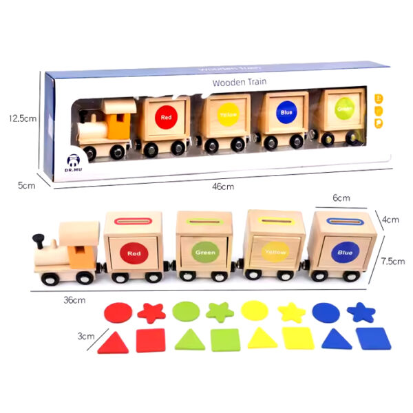 Wooden Magnetic Train Colour Educational Toy