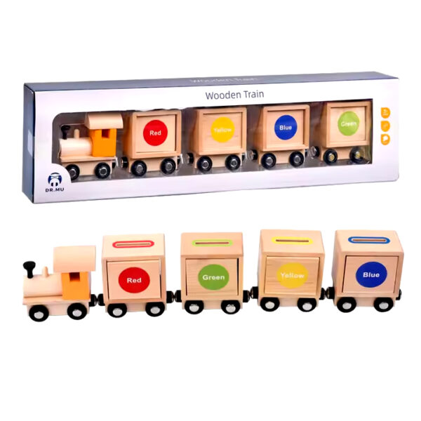 Wooden Magnetic Train Colour Educational Toy