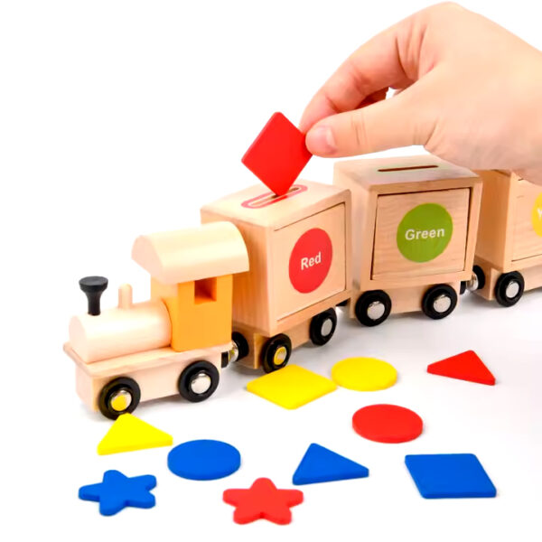 Wooden Magnetic Train Colour Educational Toy