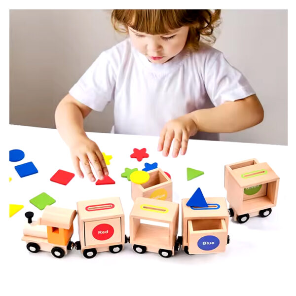 Wooden Magnetic Train Colour Educational Toy