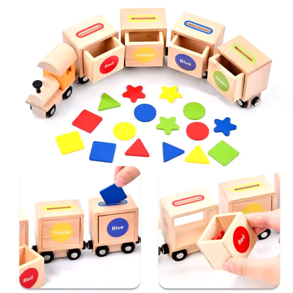 Wooden Magnetic Train Colour Educational Toy