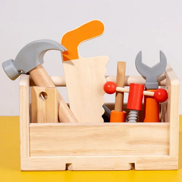 Wooden Toolbox Pretend Play Set - Image 2