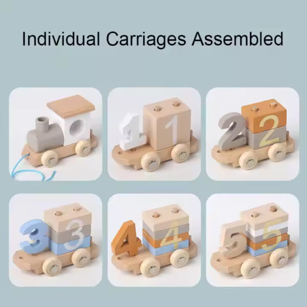 Wooden Train Building Blocks Toys for Kids