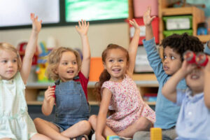 Montessori children playing