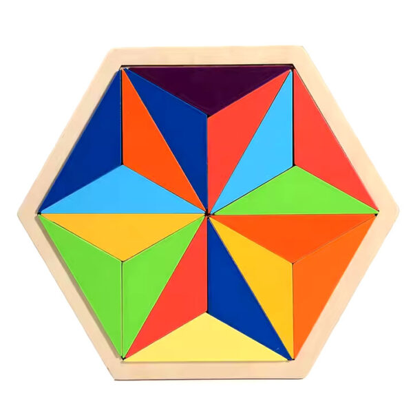 Educational Wooden Shape Cognitive Rainbow Puzzle